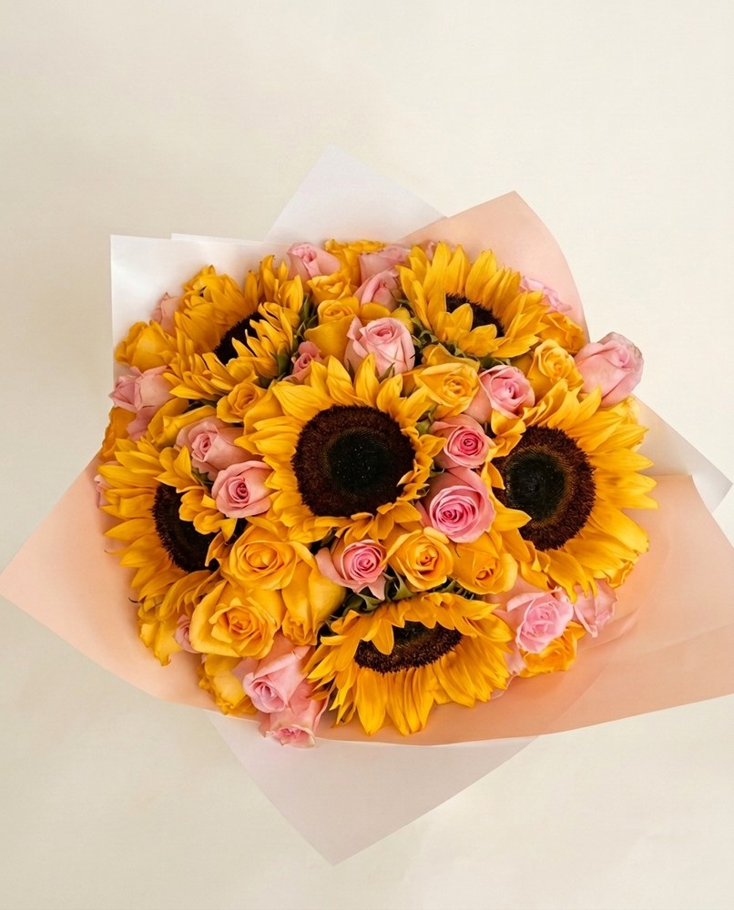 Girasoles y Rosas